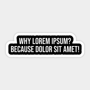 Funny lorem ipsum typography Sticker